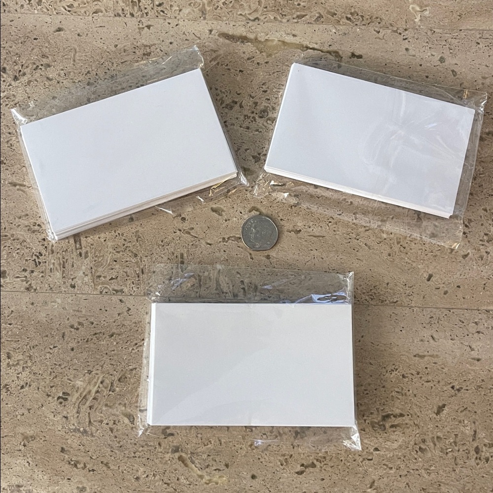 Set of 3 Thank You Cards 20ct packs 2x3.5 Inch - Picture 2 of 5